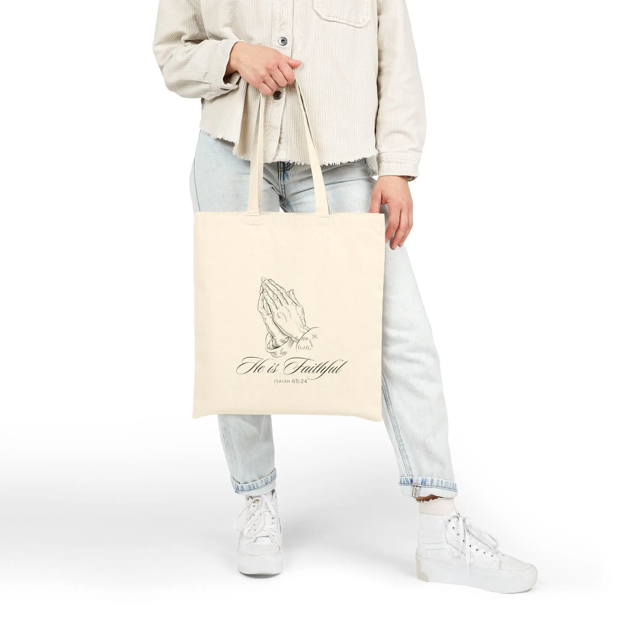 He is Faithful Tote Bag Printify